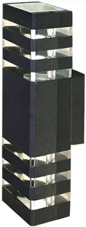 Modern outdoor up and down wall light with GU10 bulbs