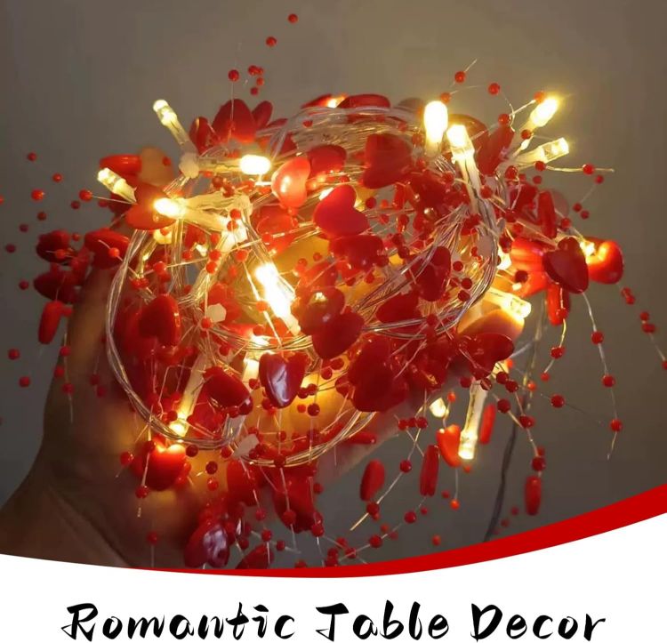 Battery operated Valentine LED lights for party and event decoration