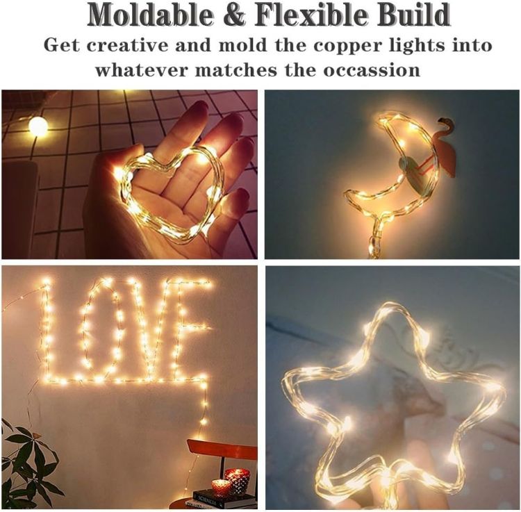 Romantic warm white fairy lights for bedroom and living room