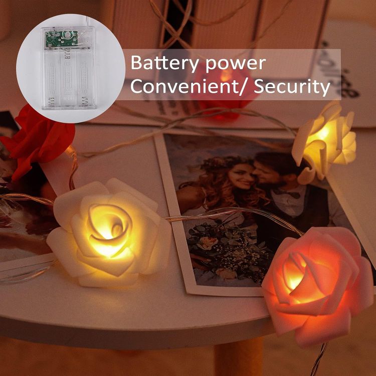 Bendable copper wire rose LED lights