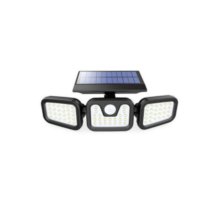 3-Head Solar Motion Sensor Light for Home Security