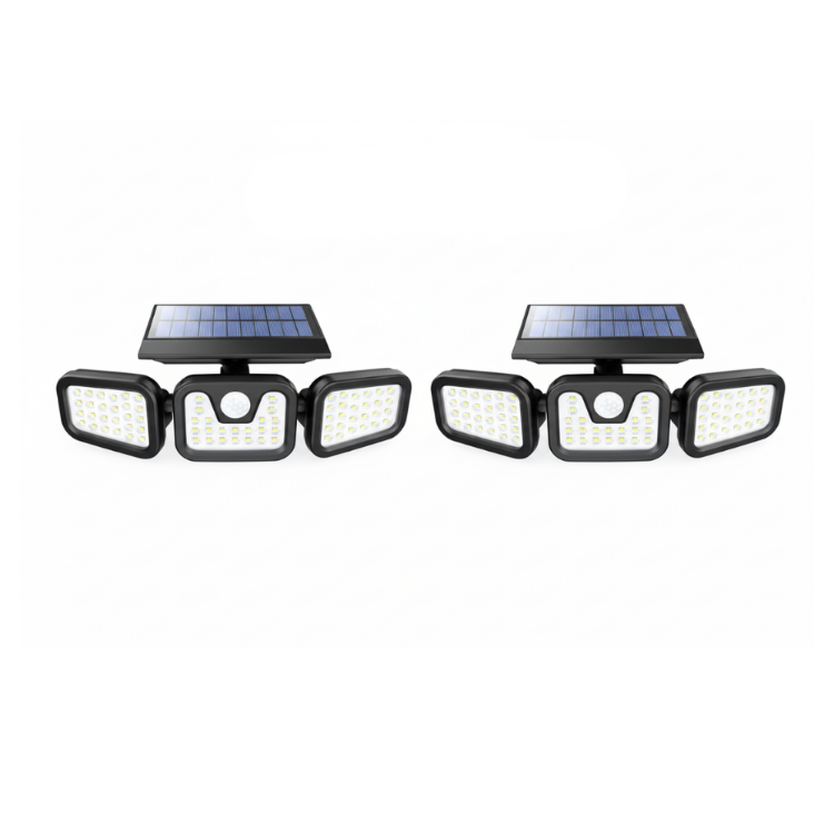 Solar Security Light – 3-Head Motion Sensor