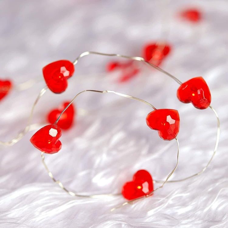 Heart LED fairy lights for Valentine décor