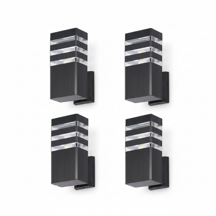 Picture of 2-Pack Modern E27 LED Exterior Wall Light Scone –IP67 Weatherproof Outdoor Lighting for Garden, Porch & Patio