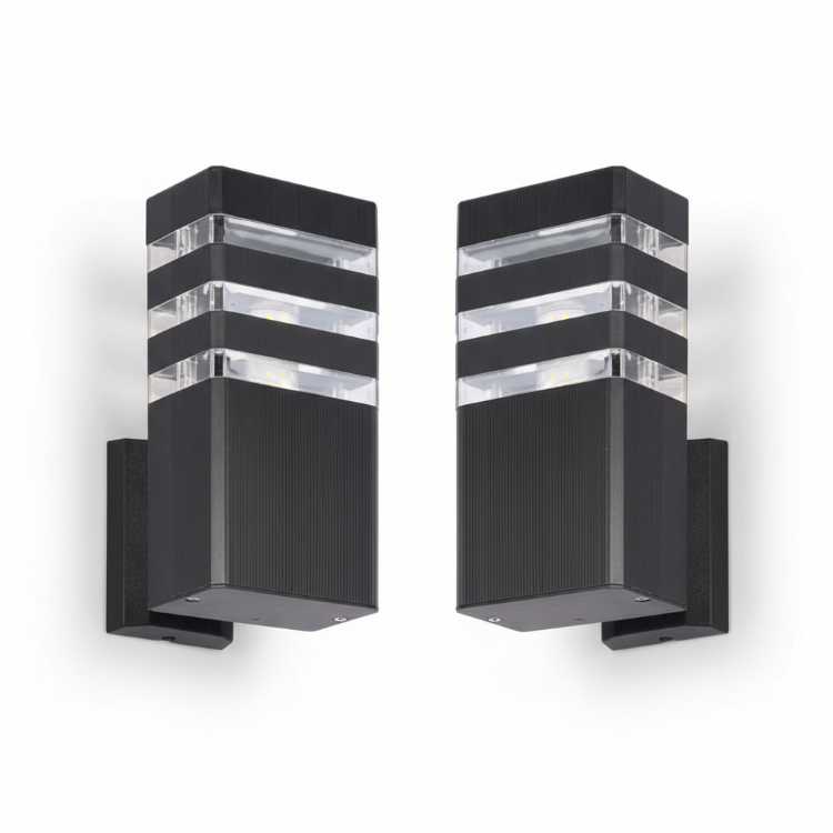 Picture of 2-Pack Modern E27 LED Exterior Wall Light Scone –IP67 Weatherproof Outdoor Lighting for Garden, Porch & Patio