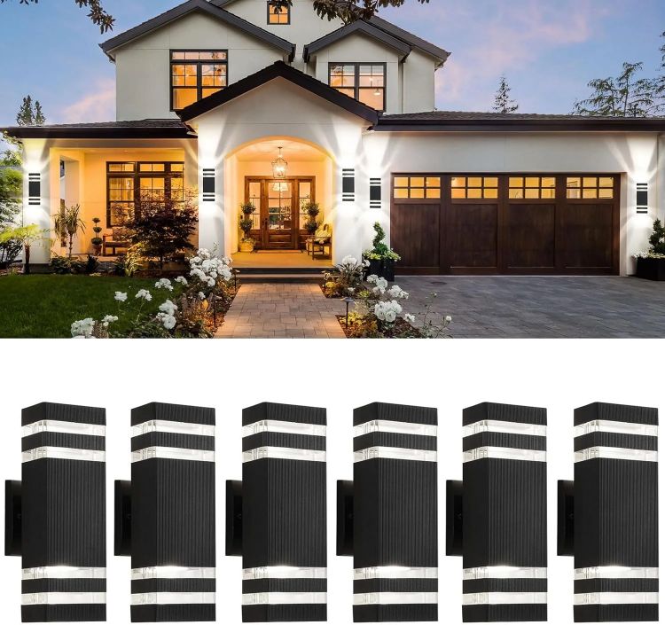 IP65 waterproof outdoor wall lamp installed on exterior surface