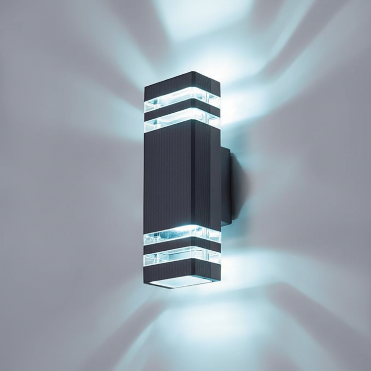 GU10 LED compatible outdoor wall light fixture