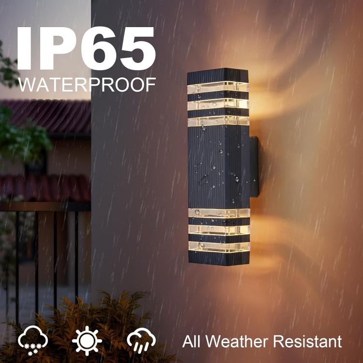 3-layer up and down wall lights used for porch illumination