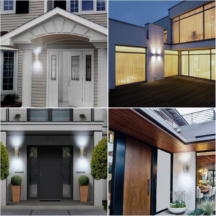 Outdoor wall lights compatible with GU10 bulbs