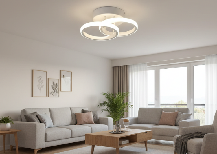 Creative ceiling light for loft interior