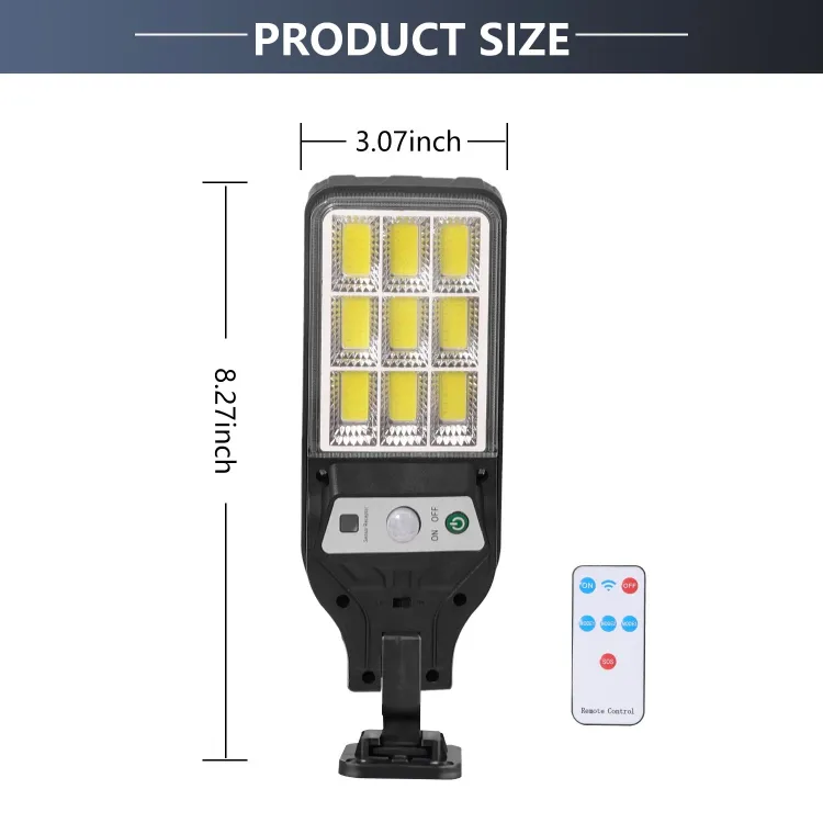 Bright cold white outdoor LED light illuminating driveway at night