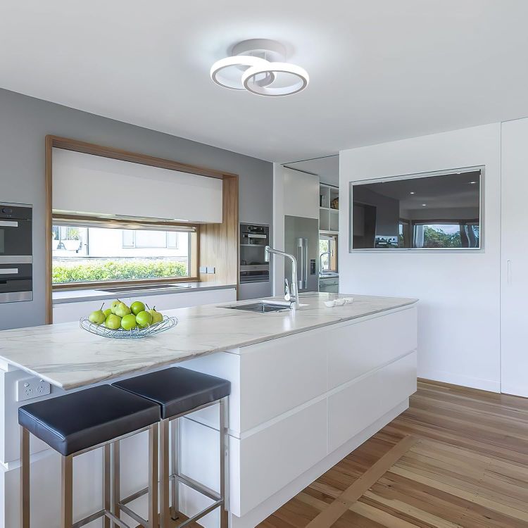 White ceiling lights for balcony lighting