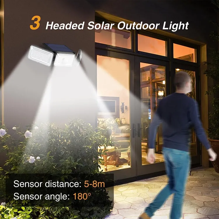 Picture of 368 LED Solar Wall Light – PIR Motion Sensor, Dusk-to-Dawn, IP65 Waterproof, Outdoor Security Light