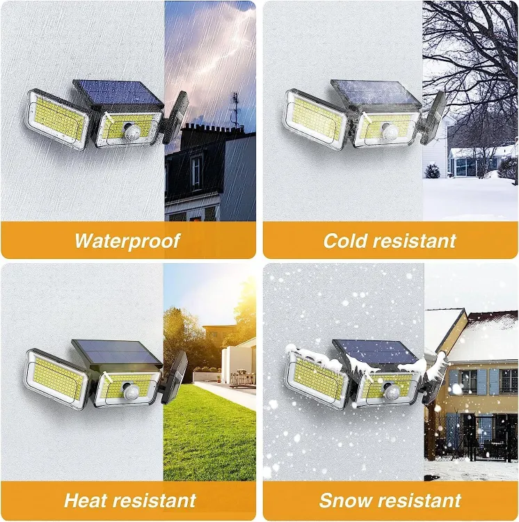Picture of 368 LED Solar Wall Light – PIR Motion Sensor, Dusk-to-Dawn, IP65 Waterproof, Outdoor Security Light