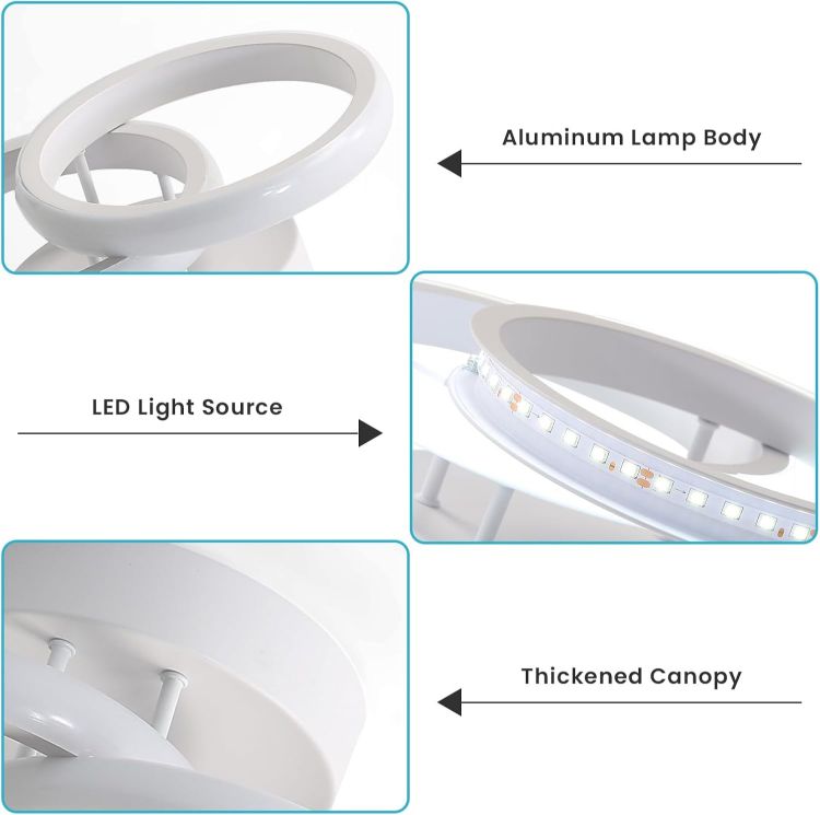 Set of four dimmable 20W ceiling lights