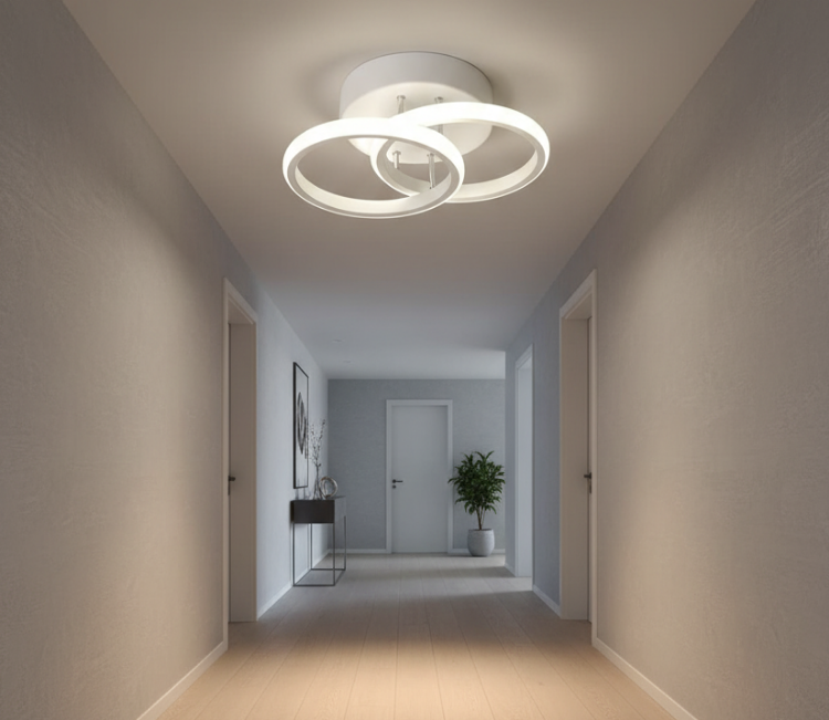 White ceiling lights for balcony lighting
