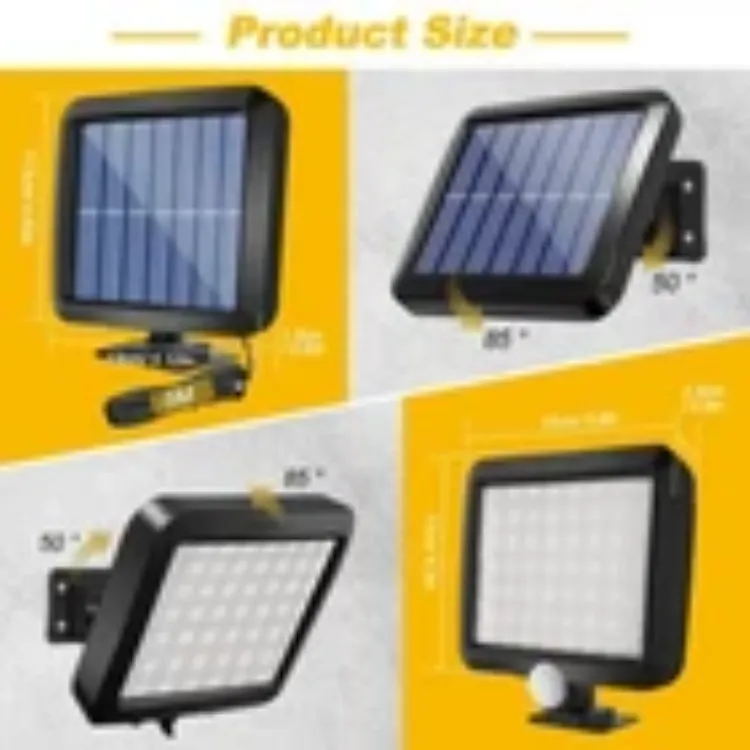 Picture of 56  LED Solar Wall Light – PIR Motion & Light Sensor, IP65 Waterproof, Outdoor Security Light