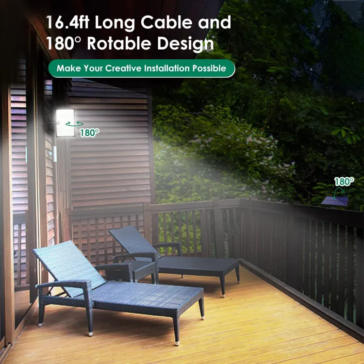 Picture of Solar Power LED Wall Light Security Outdoor Garden Flood Lamp PIR Motion Sensor