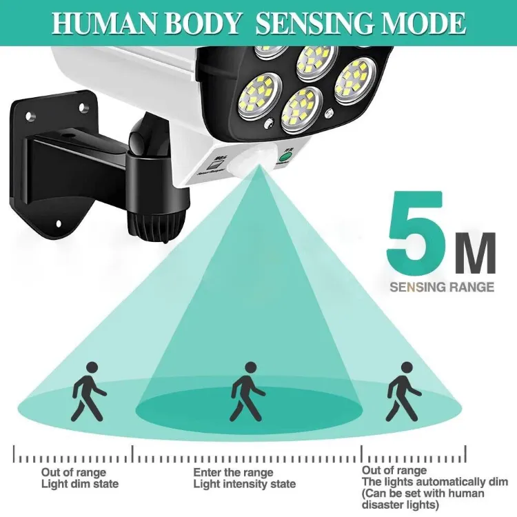 Picture of 77 LED Solar PIR Motion Sensor Wall Light Outdoor Garden Security Flood Lamp