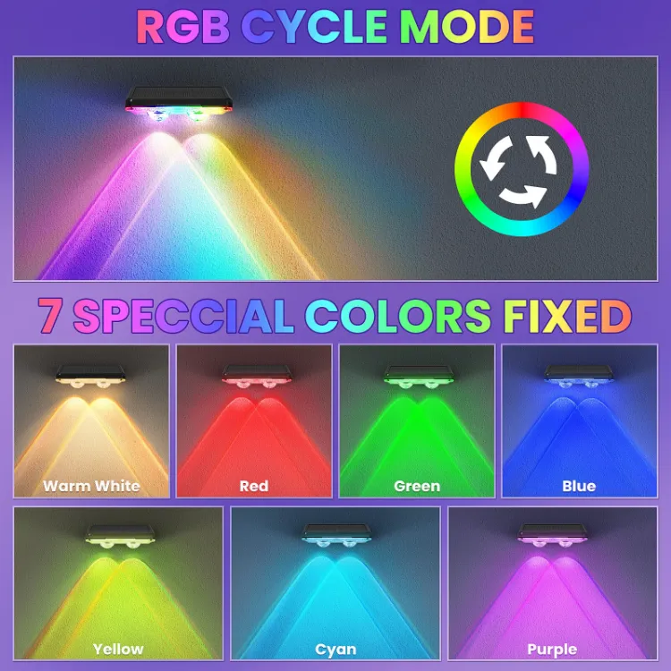 Picture of 2X/4X Super Bright Solar Powered Door Fence Wall Lights LED Outdoor Garden Lamp