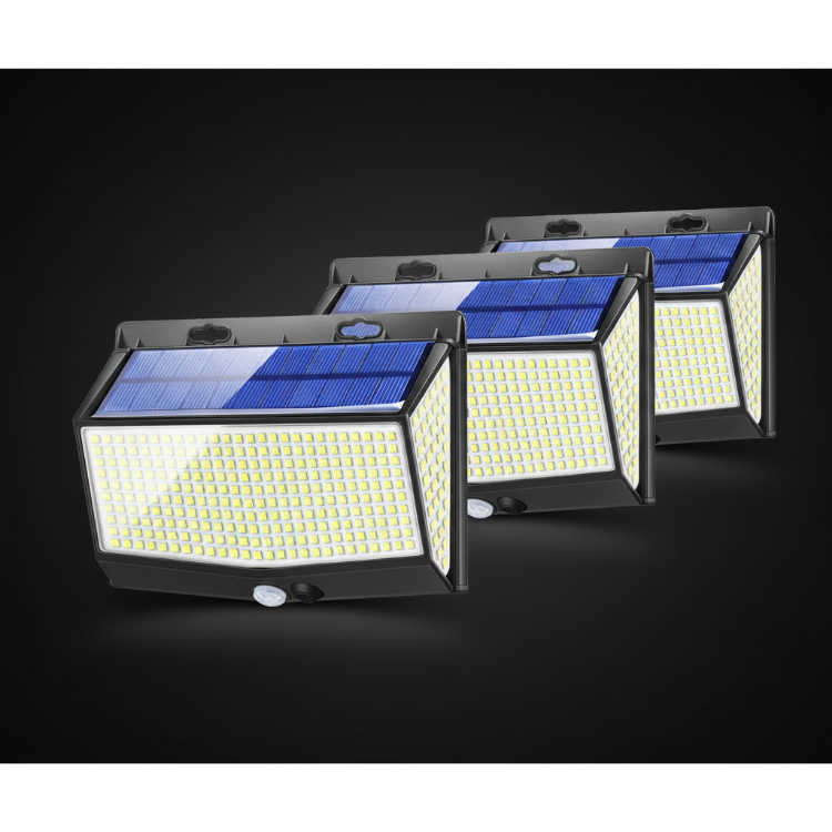 Picture of 468 LED Solar Wall Lights – PIR Motion Sensor, IP65 Waterproof, 270° Wide Angle, 2 pack