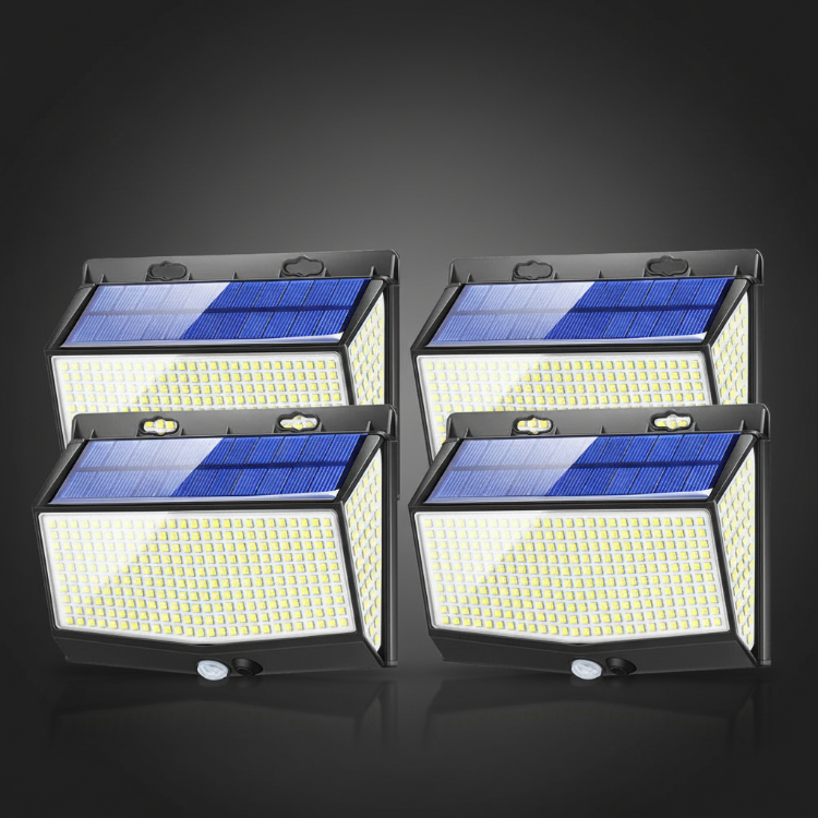 Picture of 468 LED Solar Wall Lights – PIR Motion Sensor, IP65 Waterproof, 270° Wide Angle, 2 pack
