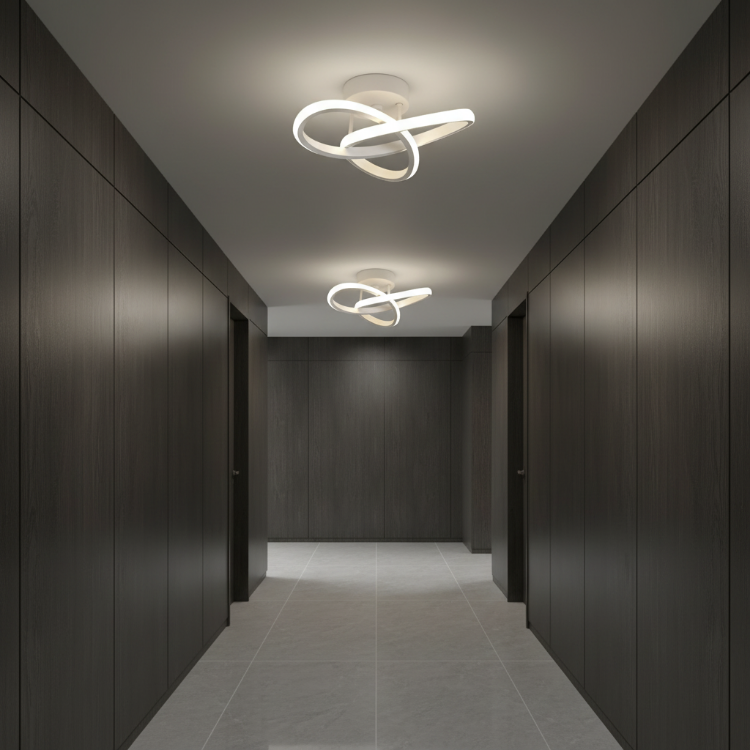 LED ceiling light providing kitchen illumination