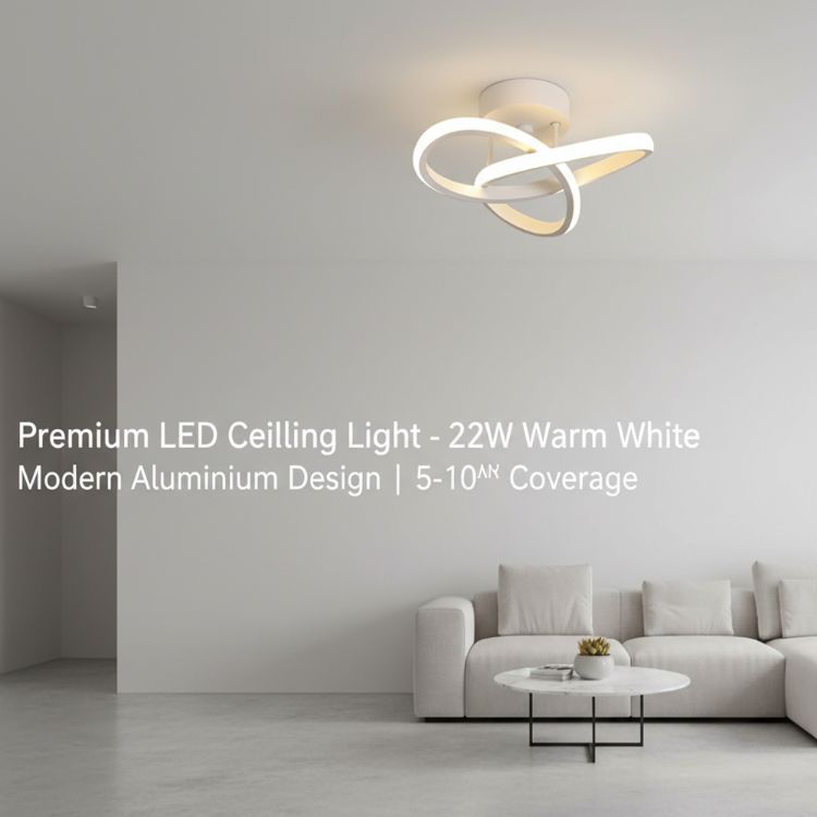 Flower-shaped LED ceiling light with modern design