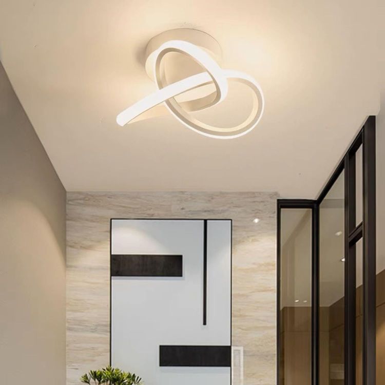 Decorative spiral LED ceiling lamp for interiors