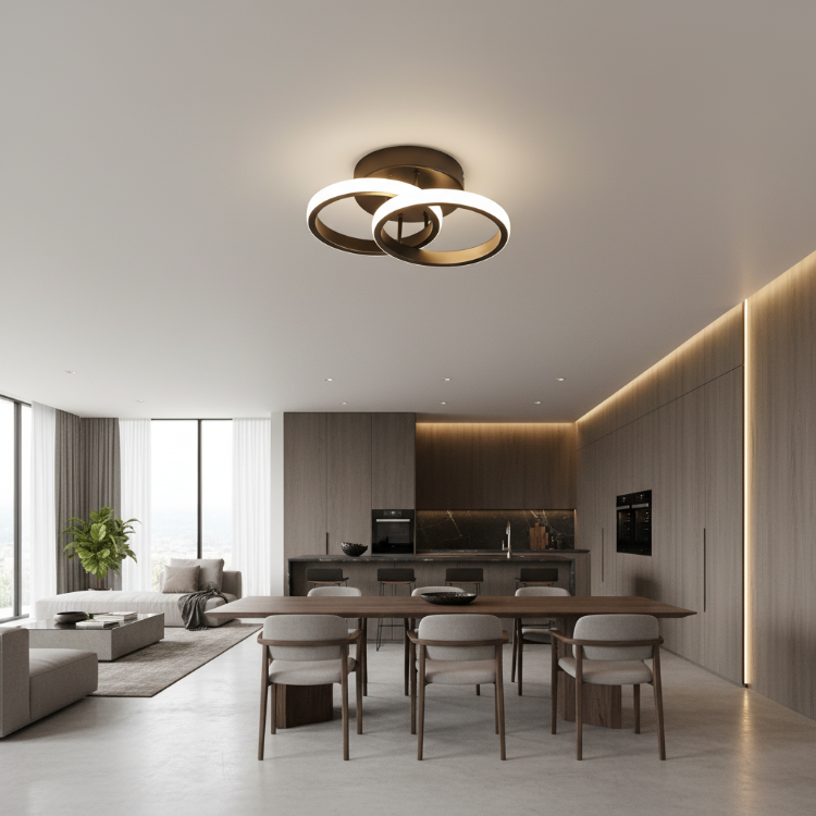 Flush mount LED ceiling light for staircase