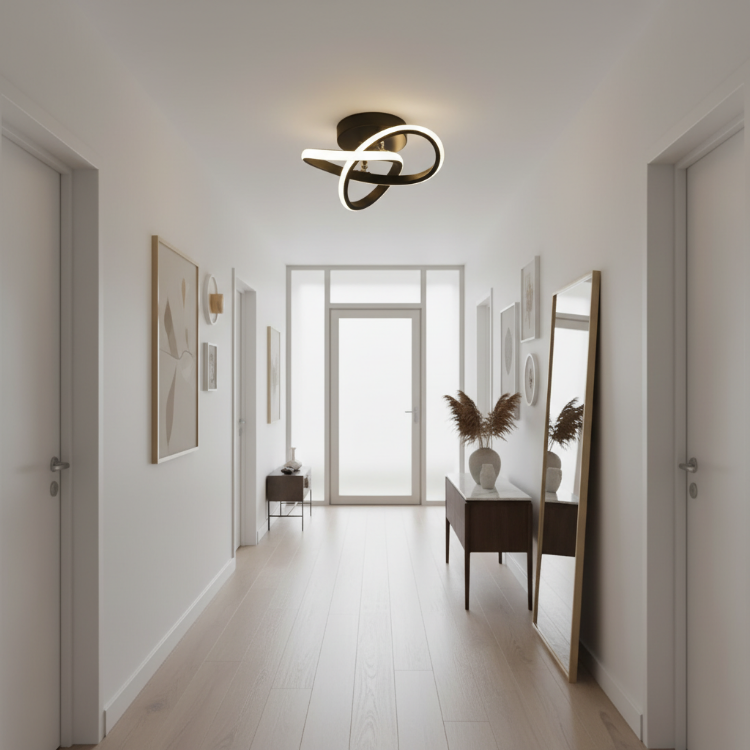 acrylic metal led ceiling light close up