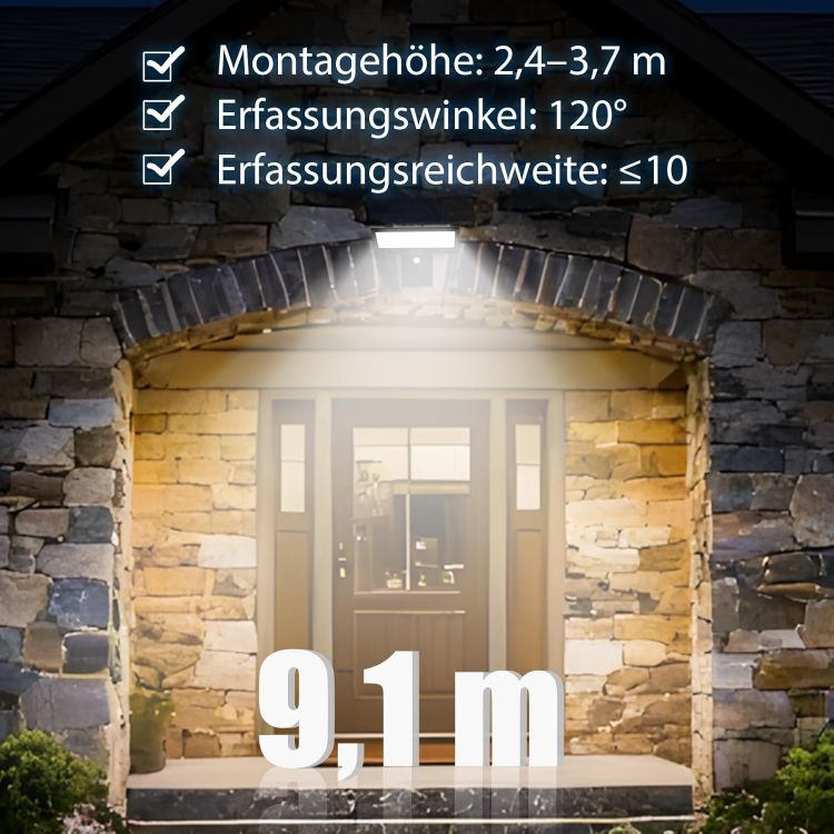 Picture of 90 LED Outdoor Security Solar Light – Motion Sensor, 3 Color Temperatures, USB Charging