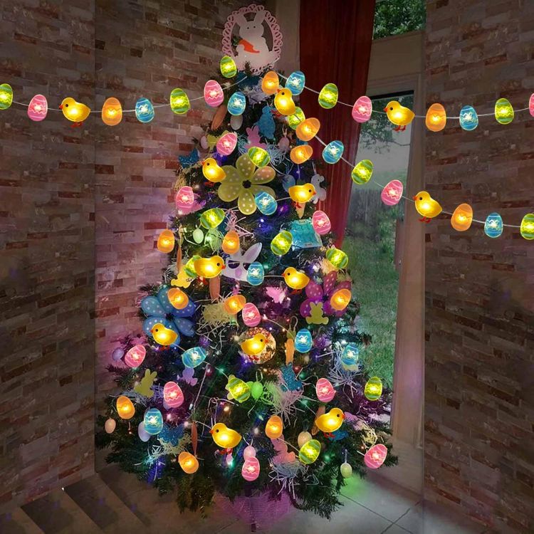 Bendable copper wire Easter LED string lights for creative decoration