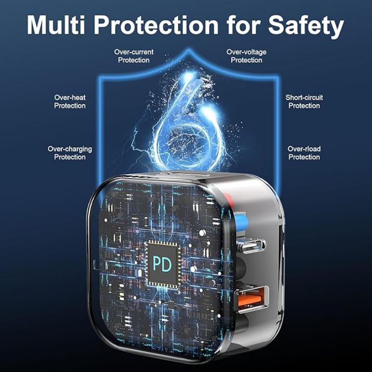 Picture of 20W Fast Charger USB C Plug and Cable, 1 Pack Type C UK Wall Phone Power Adapter USB C Lead for iPhone 17/16/15/Pro/Max/Air/Plus/iPad/Samsung S25 Ultra/S24/S23