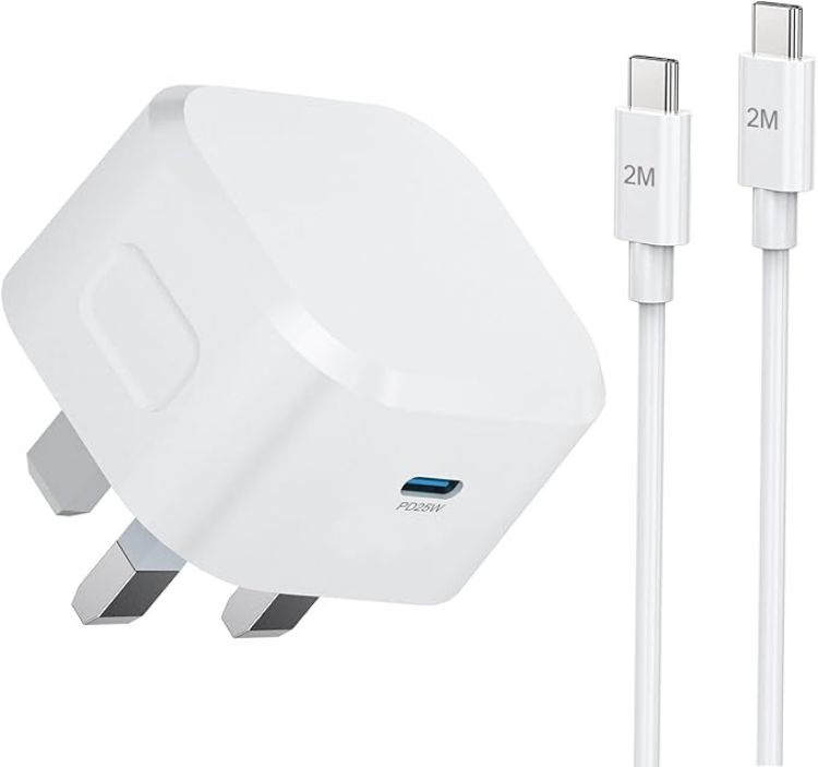 Picture of 20W Fast Charger Plug with 2M USB-C to C Cable – PD 3.0 Fast Charging Adapter