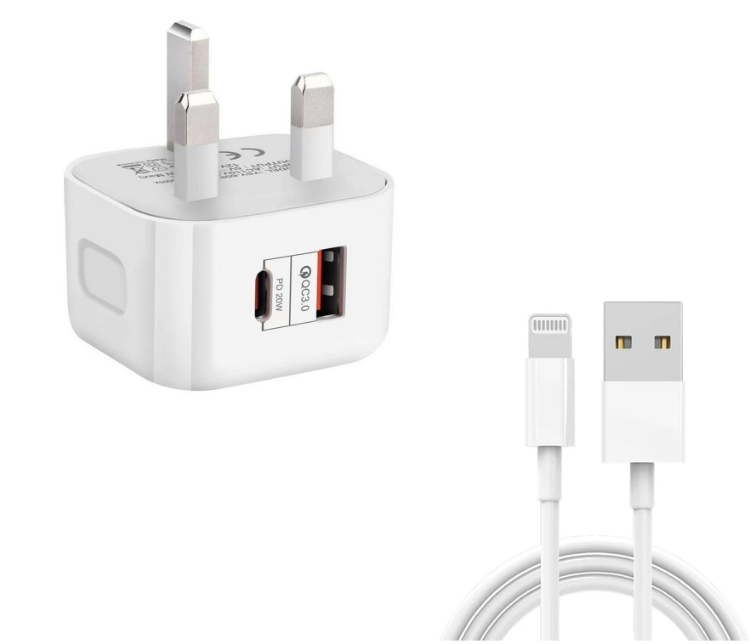 Picture of SPEEDY USB-C & A Dual Port Adapter With 20W Max Output For iPhone And Samsung S8 & Above