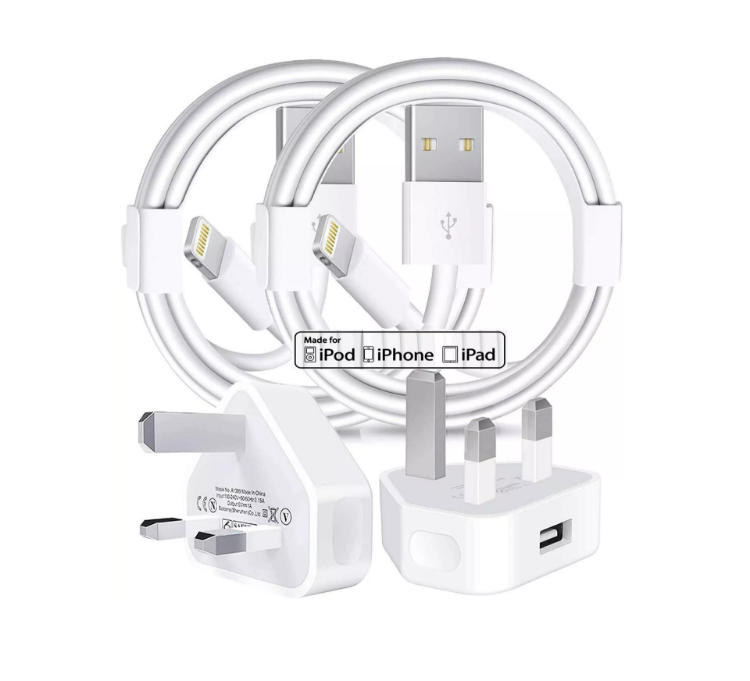 Picture of  CE Charger Plug & Data Cable for Apple iPhone 5/6/7/8/X/XR/11/12/SE