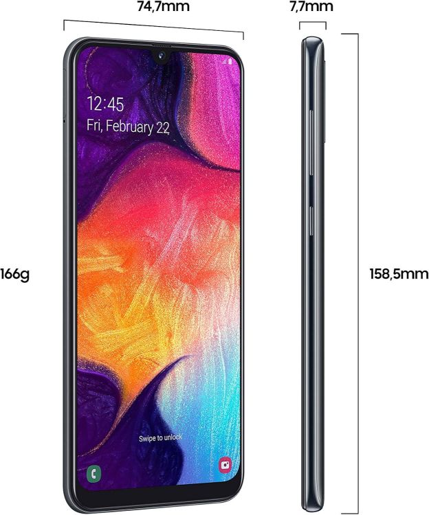 Picture of Samsung Galaxy A50 128GB Black – 6.4” Super AMOLED, Triple Camera, In-Display Fingerprint, 4,000mAh Battery