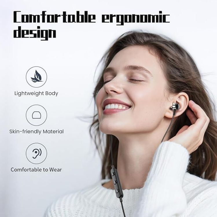 Picture of Magnetic USB-C Wired Headphones with Noise Cancelling Microphone – In-Ear Earbuds