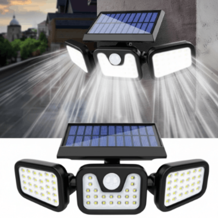 74 LED solar floodlight with motion sensor