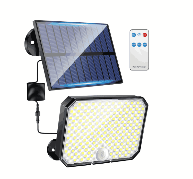 Picture of 190 LED Security Wall Light – Motion Sensor, IP65 Waterproof, Remote Control, Solar Powered