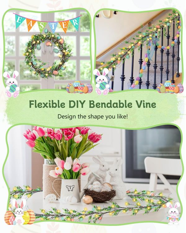 LED easter egg garland indoor decor