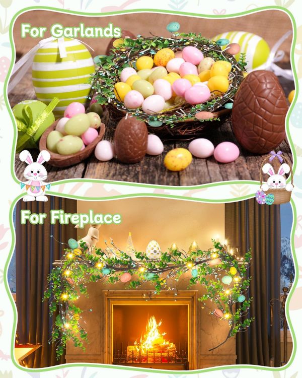 easter garland for mantel decoration