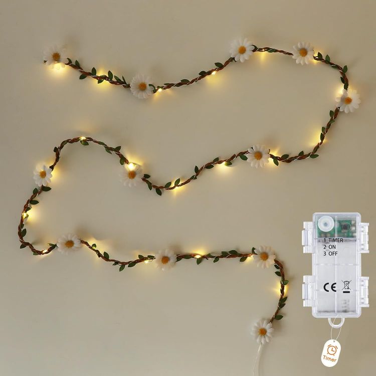 warm white daisy lights decoration
