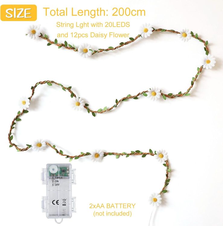 decorative floral LED string lights