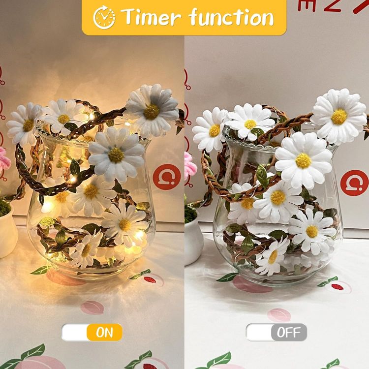 waterproof daisy garland lights outdoor