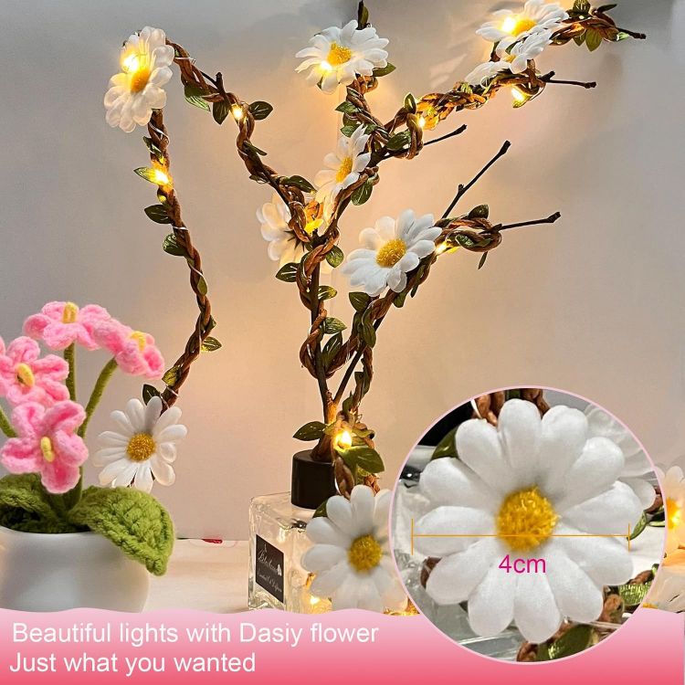 floral string lights bedroom decor
