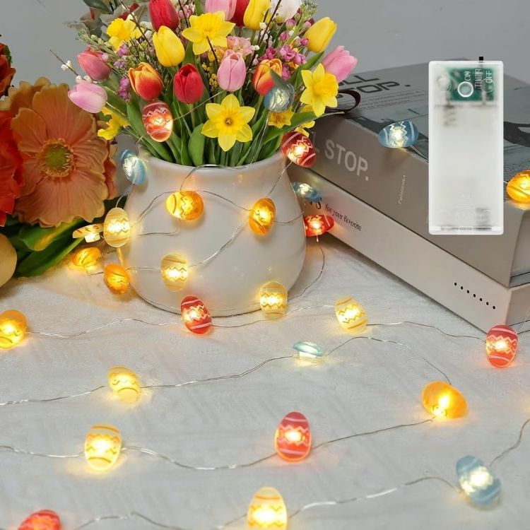 easter egg LED string lights colorful decoration
