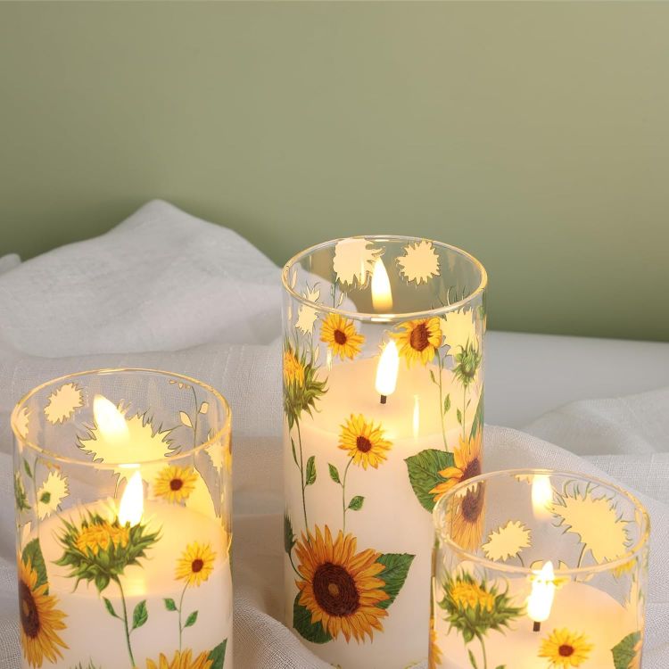 spring decor flameless candle set