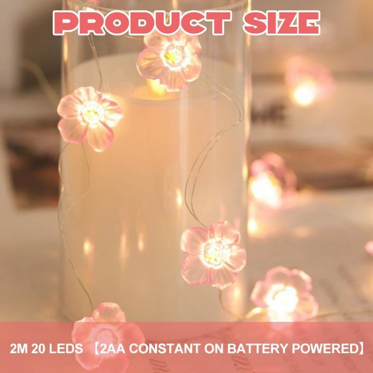 floral LED string lights romantic glow